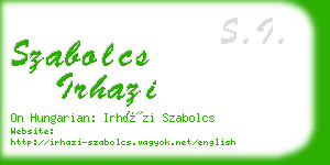 szabolcs irhazi business card